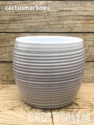 Керамична кашпа, без отвор