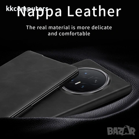 Калъф тип тефтер за Honor Magic V6 5G с Nappa текстура, стойка и отделение за карта – 3 цвята, снимка 4 - Калъфи, кейсове - 54339409