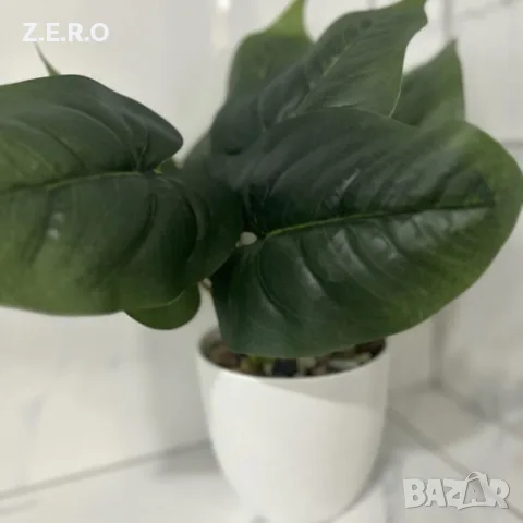 Изкуствено растение Cozevdnt в саксия ново, зелено, снимка 6 - Изкуствени цветя - 56120624