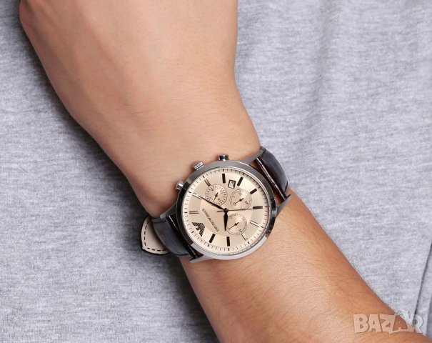 Мъжки часовник Emporio Armani AR2433 Renato Classic Black -50%, снимка 4 - Мъжки - 37793531