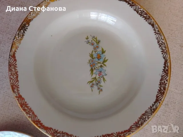 Чинии и солничка български порцелан - 1960-1980, снимка 6 - Чинии - 56113930