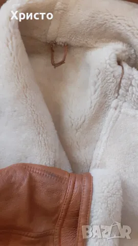 дамско палто кожух, естествена телешка кожа, кафяво супер, снимка 6 - Палта, манта - 48091566