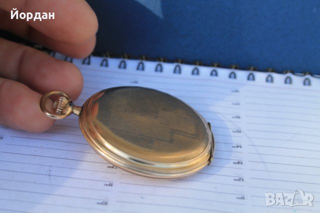 Швейцарски джобен позлатен часовник "BWC ''  52 мм, снимка 5 - Антикварни и старинни предмети - 40579743