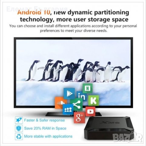 ПРОМО Tv Box X96Q Android 10 /ТВ БОКС/ 4К Andriod TV, снимка 2 - Приемници и антени - 37713226