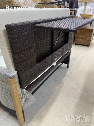 Градински диван с опция сън + масичка с място за съхранение, снимка 9 - Градински мебели, декорация  - 50897711