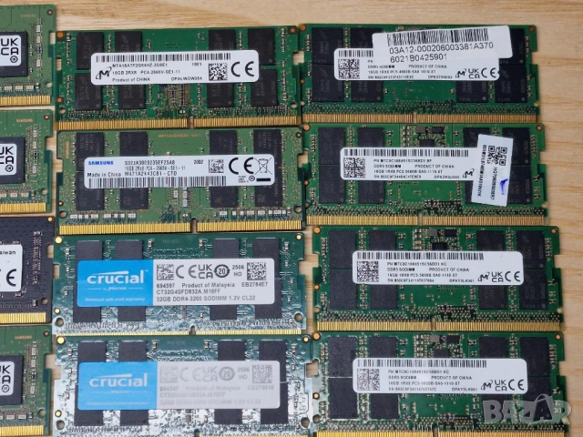 32GB 16GB 8GB 4GB DDR5 DDR4 DDR3 Samsung Hynix Crucial Micron Рам Памет за лаптоп, снимка 4 - RAM памет - 53882547