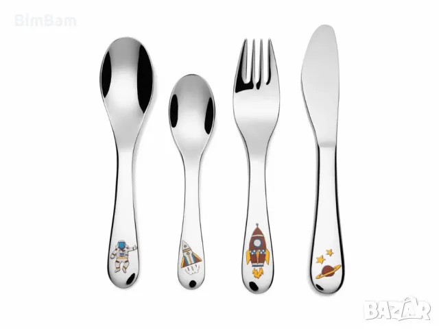 Комплект детски прибори за хранене LIVARNO - космос / 4 броя