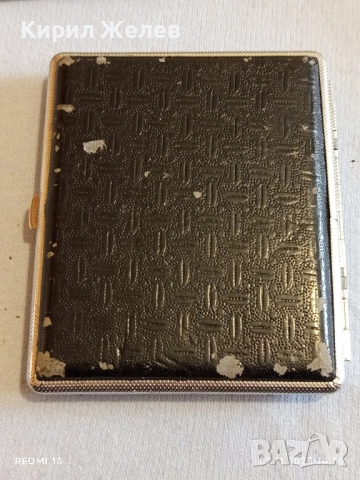 Ретро метална табакера с кожа за КОЛЕКЦИЯ ДЕКОРАЦИЯ 20737, снимка 5 - Други ценни предмети - 52263827