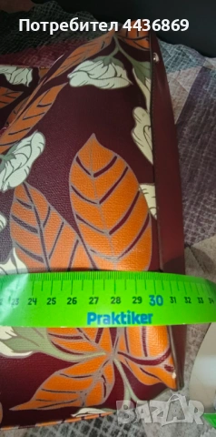 Голяма дамска чанта от еко кожа с красив флорален принт, снимка 4 - Чанти - 54229279