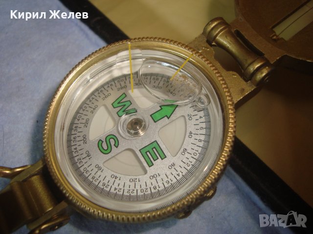 СТАР МЕТАЛЕН ПРЕЦИЗЕН КОМПАС АЛУМИНИЕВ КОРПУС 16767, снимка 7 - Антикварни и старинни предмети - 38107864