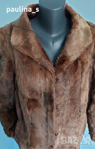 Винтидж / Ретро палто от естествена кожа с косъм , снимка 3 - Палта, манта - 44411871