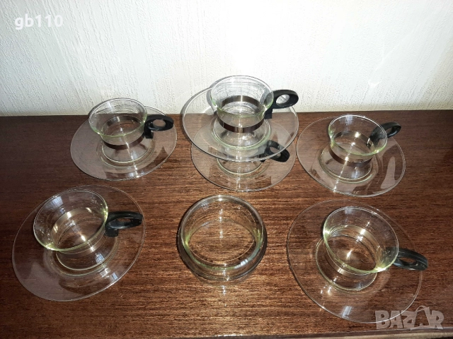 Сервиз за кафе, йенско стъкло SIMAX, Чехословакия, снимка 2 - Сервизи - 52412051