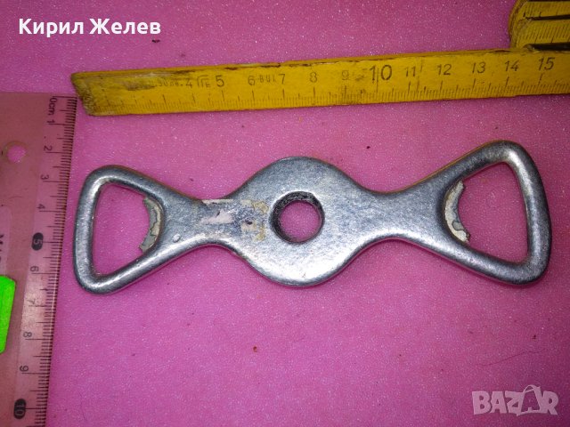 СТАРА МЕТАЛНА ОТВАРАЧКА / ЗАТВАРАЧКА от СОЦ ВРЕМЕ АЛУМИНИЙ За КОЛЕКЦИЯ / ПОЛЗВАНЕ 42961, снимка 8 - Прибори за хранене, готвене и сервиране - 44148140