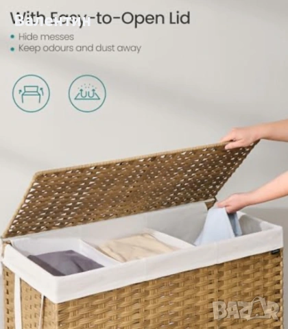 Сгъваем кош за пране 200L SONGMICS, снимка 3 - Други стоки за дома - 53185716