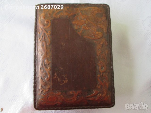 Стара кожена кутия за цигари, снимка 5 - Други ценни предмети - 31812555
