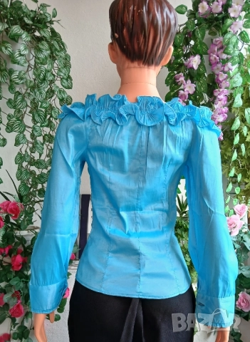 Дамска стилна и луксозна еластична блуза от копринен сатен., снимка 3 - Блузи с дълъг ръкав и пуловери - 51896504