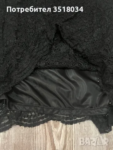 Дамска черна рокля, снимка 2 - Рокли - 48179178