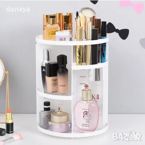 5354 Въртящ се органайзер за гримове регулируема етажерка, снимка 5 - Органайзери - 47714007