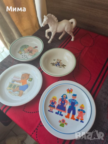 Порцеланови купички и чинии с детски мотиви