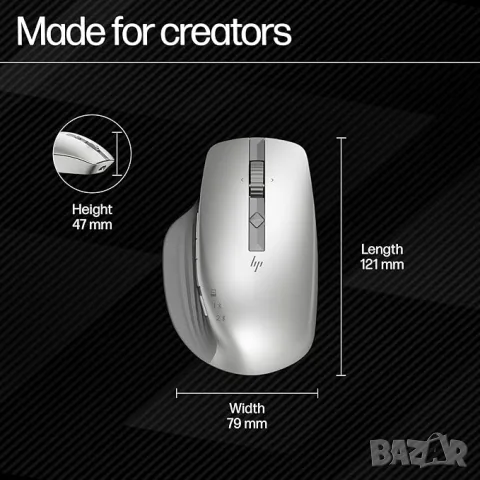 Нова безжична мишка HP 930 Creator Wireless Mouse / Bluetooth / 4000 DPI / Multi-Device, снимка 6 - Клавиатури и мишки - 55819701