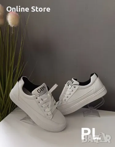 Дамски ежедневни маратонки /кецове Sport GBN White, снимка 4 - Маратонки - 47309401