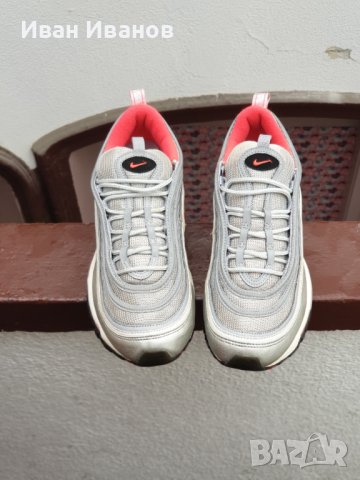 оригинални маратонки  Nike Air Max '97 сребристи/розови  номер 40,5, снимка 3 - Маратонки - 37312877