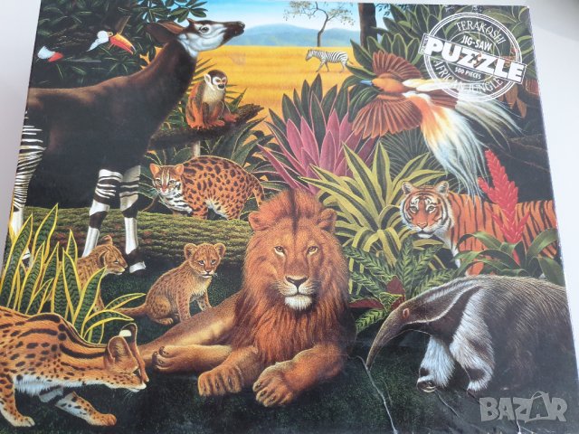 puzzle family african jungle scene, снимка 1 - Игри и пъзели - 29490858