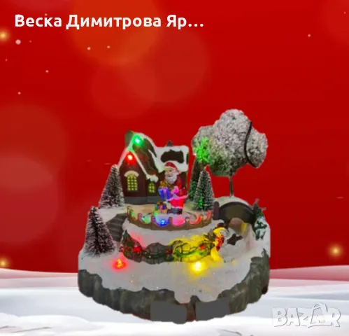 Коледна декорация Дядо Коледа в селото – Светеща празнична магия за вашия дом, снимка 2 - Декорация за дома - 47557650