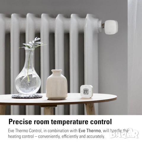 Smart температурен сензор и контролер Eve Thermo Control НЕ РАЗПЕЧАТАН, снимка 6 - Радиатори - 53927758