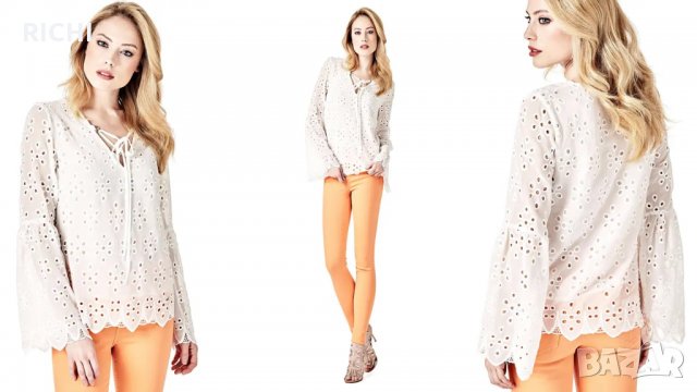 GUESS нова бяла блуза, снимка 2 - Блузи с дълъг ръкав и пуловери - 30999979