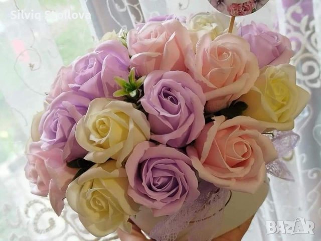 Луксозна кутия със сапунени рози, снимка 6 - Подаръци за жени - 38515639