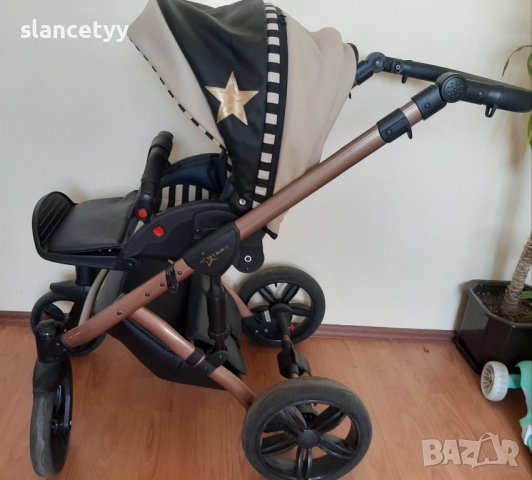 Бебешка количка 3 в 1 Dada Paradiso Stars gold, снимка 3 - Детски колички - 37275154