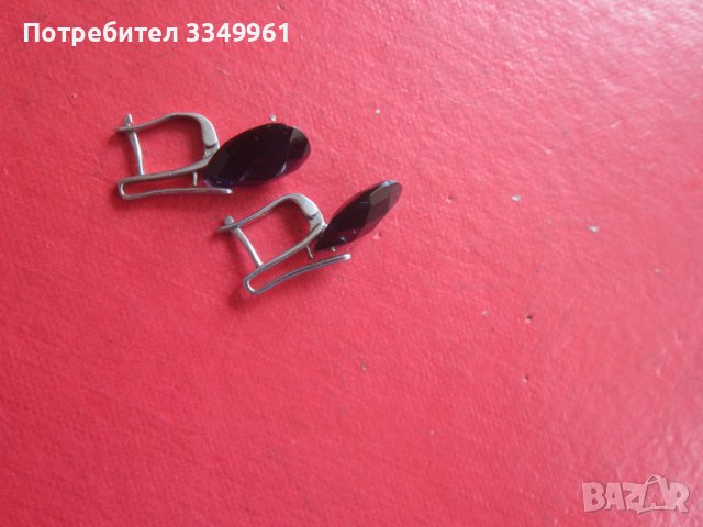 Уникални сребърни обеци 925 тъмно сини камъни, снимка 9 - Обеци - 36773204