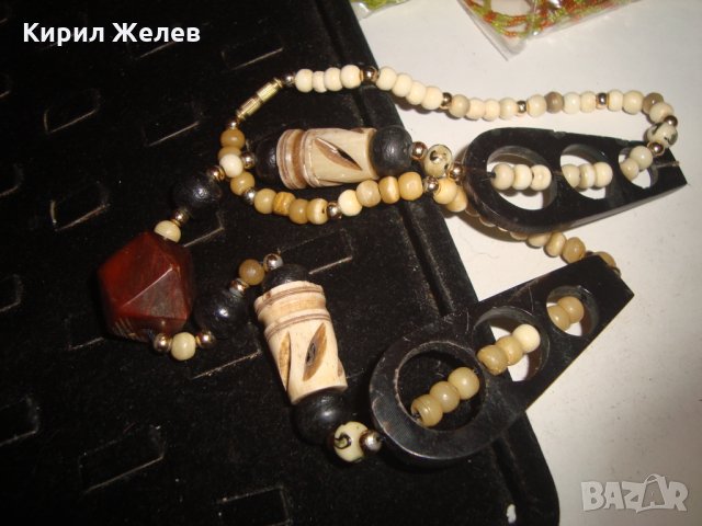 ТУАРЕГСКА ОГЪРЛИЦА от РОГ и КЕХЛИБАР ФАТУРАН РЪЧНА МАЙСТОРСКА СТАРА ИЗРАБОТКА ЕТНО - УКРАШЕНИЕ 16622, снимка 14 - Антикварни и старинни предмети - 31450853