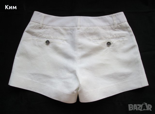 Къси панталонки John Richmond лен памук бяло, снимка 2 - Къси панталони и бермуди - 34442194
