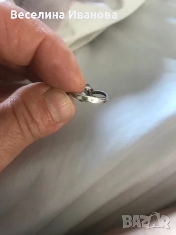 Сребърен пръстен с мойсанит и диаманти, снимка 5 - Пръстени - 51009992