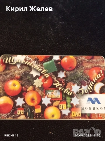 Четири фонокарти МОБИКА, БУЛ ФОН тема ЧЕСТИТА НОВА ГОДИНА за КОЛЕКЦИЯ ДЕКОРАЦИЯ 30458, снимка 3 - Колекции - 51669774