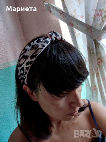 ❤️Диадема с фламинго Диадема от плат Ръчна Изработка Диадема с възел в розово , снимка 6 - Аксесоари за коса - 29601631