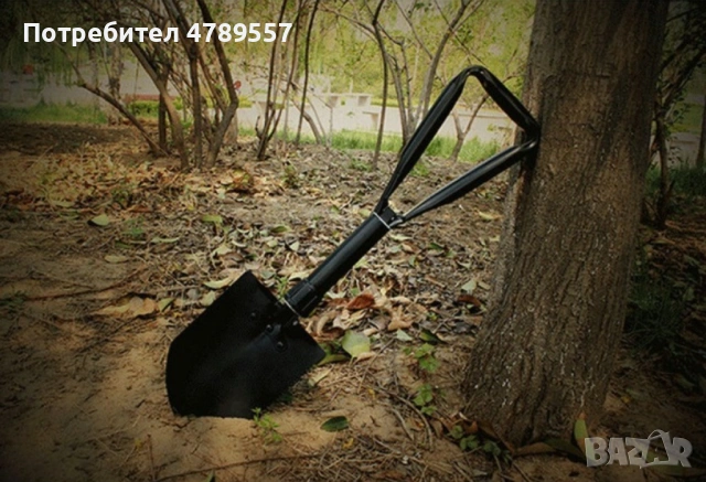 Многофункционална сгъваема градинска лопата от стомана