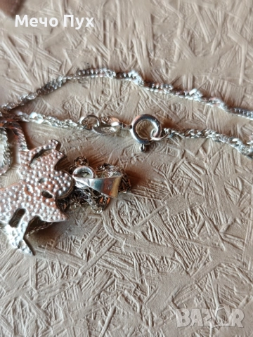 Сребърен синджир с висулка (358), снимка 3 - Колиета, медальони, синджири - 52501842
