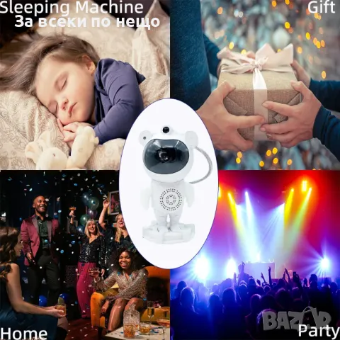 Детски проектор "Астронавт" с дистанционно управление, снимка 7 - Детски нощни лампи - 48779325