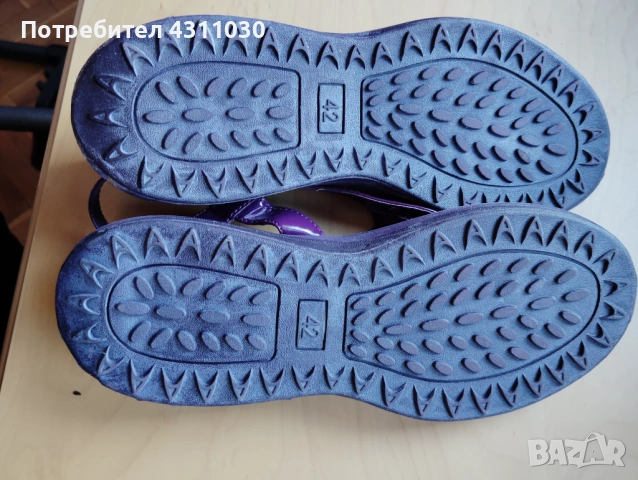 Дамски лилави сандали Walkmaxx  42, снимка 7 - Сандали - 54121525