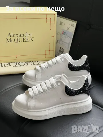 Alexander McQueen Дамски Маратонки С Кристали👟Дамски Спортни Обувки С Камъни - 2 Цвята Код E187, снимка 10 - Маратонки - 55990192