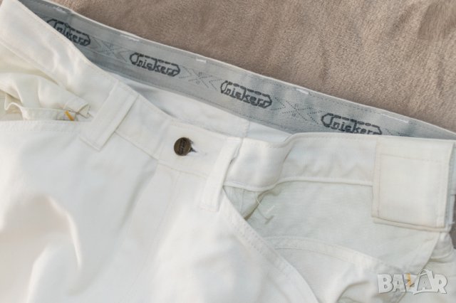 Бял работен панталон Snickers размер 48, снимка 5 - Панталони - 39239406