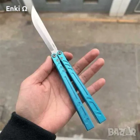 Baliplus Barebones Balisong (Tanto) – Пеперуда, Циан, снимка 3 - Екипировка - 56541332