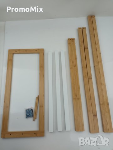 Бамбукова поставка за кърпи Relaxdays 10020308 3 ръмена свободно стояща, снимка 9 - Други стоки за дома - 44197036