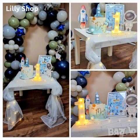 Покани, банер за рожден ден, Космос  / Space, снимка 6 - Декорация - 53185793
