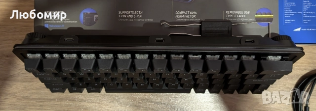 Механична клавиатура Mountain Everest 60 RGB с Linear 45 Speed суичове, снимка 7 - Клавиатури и мишки - 51635025