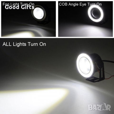 LED халогени тип ангелски очи , 89мм , LED Super Lamp Fog Angel Eyes, снимка 8 - Аксесоари и консумативи - 29523896
