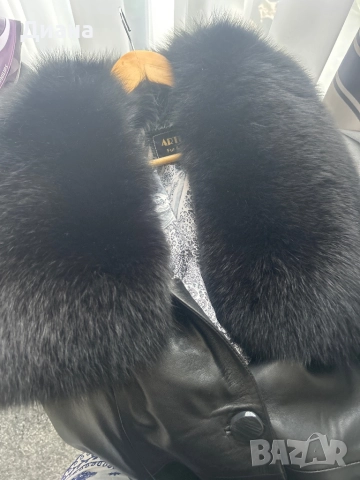 Дамско кожено яке, снимка 3 - Якета - 51880453